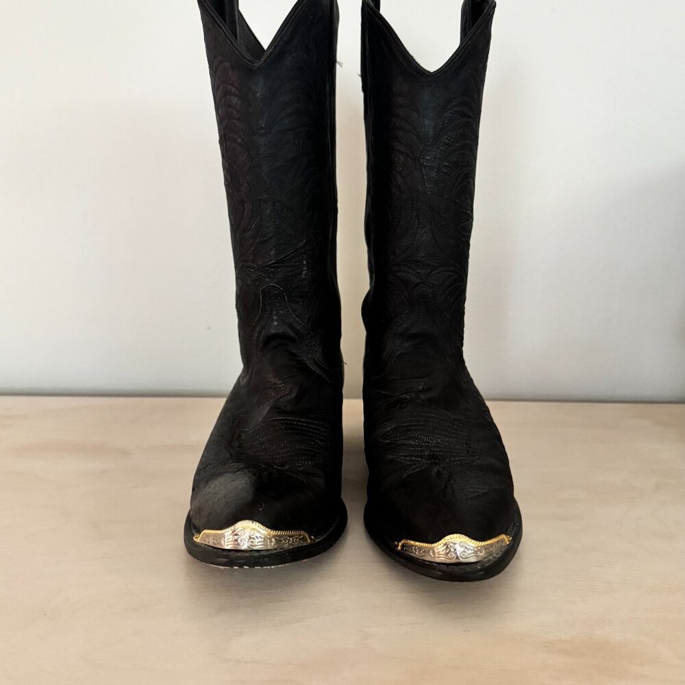 Vintage black Dingo western cowboy boots 8.5